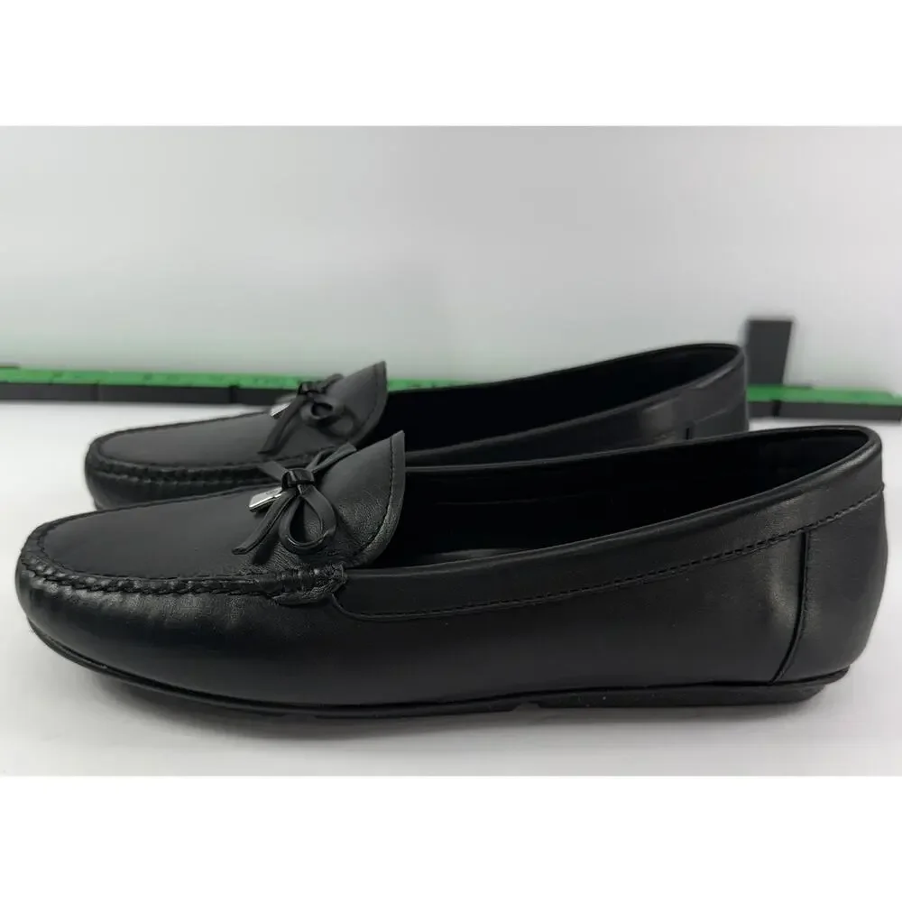 Michael Kors Juliette Moccasin Loafer Black Style 40S2JTFR1L 7.5M Excellent